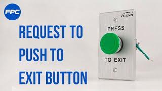 VIS-7032 FEATURES Indoor Big Green Request To Push To Exit Button For Door Access Control