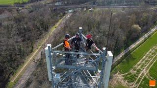 Test de 4 techniciens pour le travail grande hauteur (TGH) - ORANGE