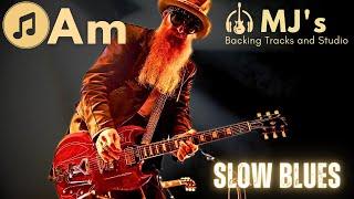 Slow Crisp Blues in A minor | 103 bpm | Guitar Backing Track