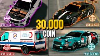 30.000 COİNLE WORLD SALE'DEN 30 ARABA ALDIM HESAP DİZDİM !! | Car Parking Multiplayer