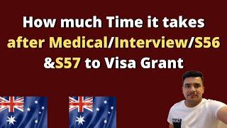 how much time australian student visa takes after medical/interview/S56/S57 | Australian study visa