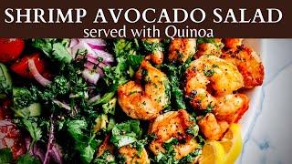 Shrimp Avocado Salad Recipe with Quinoa - Munchkin Time