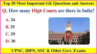 Top 20 Gk Questions and  Answers | Interesting General Knowledge | Gk GS | Gk in English