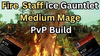 Fire Staff Ice Gauntlet Medium Mage PvP Build New World Aeternum with OPR gameplay