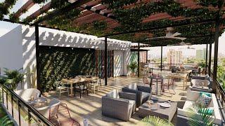 Rooftop Lounge Restaurant - Interior Design