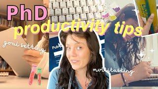 PHD PRODUCTIVITY SECRETS // GRADUATE SCHOOL PRODUCTIVITY TIPS // COLLEGE PRODUCTIVITY HACKS