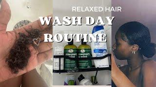 RELAXED HAIR WASH DAY ROUTINE |