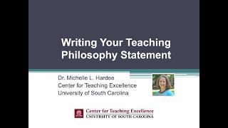 Writing Your Teaching Philosophy for Grad Students