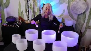 Sherry's Demonstration of CVNC Crystal Singing Bowl 7 Piece Set