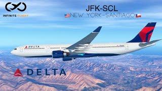 Infinite Flight - New York (JFK) to Santiago (SCL) | TIMELAPSE | Delta Air Lines A330-300