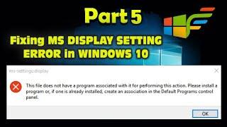 Fix windows 10 ms-settings:display error personalize settings not opening | Without New user account