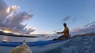 Outrigger Canoe Surfing Solo