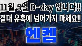 엔켐 - 11월 5일 D-day 입니다!! 오늘 상승 절대 유혹에 넘어가지 마세요!!