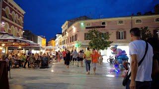 Porec (Istria-Croatia): An evening walk through the historic center I Aug 2022 I 4K