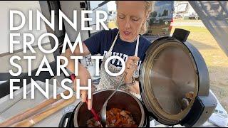 COOKING FOR A BIG FAMILY IN A TRAVEL TRAILER