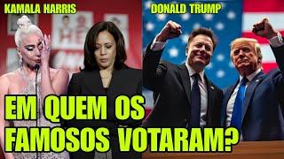 PARA QUEM FORAM OS VOTOS DOS FAMOSOS NAS ELEIÇÕES nos ESTADOS UNIDOS - QUEM CHOROU E QUEM SORRIU?