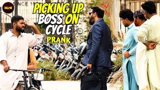 Picking Up Boss On Cycle (Prank) - Dumb TV