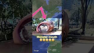 Monster mouth on google map #googlemaps #monster #capcutedit