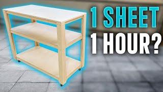 Simple Mobile Workbench From One Sheet of Plywood