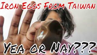 Trying Black Eggs From Taiwan /The Biggest Quail Eggs Ever/ Iron Eggs From Taiwan