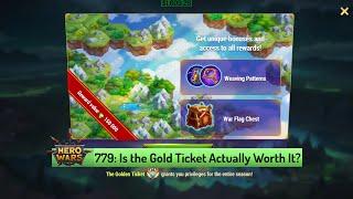 Let's Play Hero Wars 779: Weaving Patterns is Back But Should I Get the Golden Ticket?