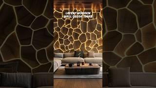 Unique Wooden Wall Panel Decor for Living Room