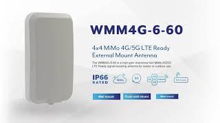 WMM4G-6-60: 4x4 MiMo 4G/5G LTE Ready External Mount Antenna