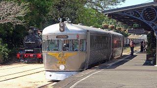 Join a Heritage Silver Bullet Railmotor 2000 Class DMU on a trip through the picturesque Mary Valley