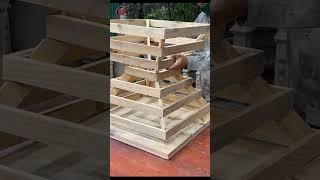 Admire The Creative Wood Recycling Skills With The Perfect Design Part 2 #woodworking #shorts #wood