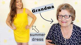 MAKING A SUMMER DRESS with GRANDMA! (easy!)