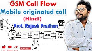 GSM call flow in Hindi| GSM Call routing in Hindi | Mobile Originated Call | MOC| Rajesh Pradhan Sir