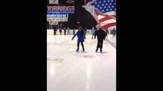 Meilani ice skating at YMCA