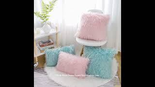 Fluffy Pillow Covers New Luxury Pillow Covers Square Fuzzy Cushion Case 18x18