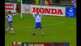 Faroes - Spain 2-6. 1998 World cup qualifiers. Two great goals against Zubizarreta