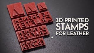 INSANE quality 3D stamps for leather with BAMBU LAB A1 MINI printer