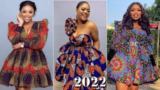 Stylish Short Flare Ankara Gown Styles 2022 #ankara #fashion #dress #ankarastyles #outfits #inspo