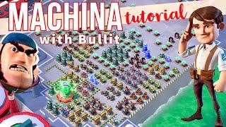 MACHINA with BULLIT tutorial  how to solo Machina STEP by STEP / attack strategy // BOOM BEACH