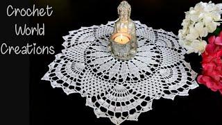 Crochet Doily | Easy Crochet Tutorial #crochetworldcreations #crochet #thalposhdesign