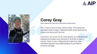 Oral History Excerpt: Corey Gray on INRSEP and Native American identity