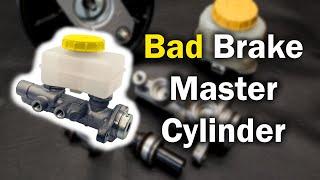 BAD BRAKE MASTER CYLINDER - Symptoms Explained | 3 common signs of failing brake master cylinder