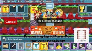 Preparing LGRID Farm For Harvest Festival | Content Creator Gaming Malaysia Growtopia 