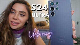 Samsung Galaxy S24 Ultra Unboxing in Titanium VIOLET