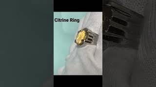 Citrine ring handmade sliver ring for men