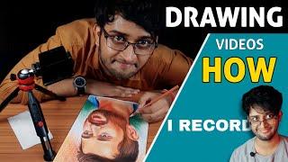 How I shoot my Drawing videos,  Set-up tour | Sanju Arts