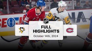 Penguins at Canadiens | October 14, 2024 | NHL Full Game Highlights