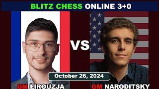 Alireza Firouzja vs Daniel Naroditsky | Blitz Chess 3+0 | ChessCom | October 26, 2024