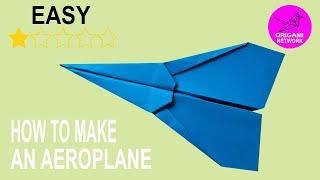 How to make a Simple Paper Aeroplane \\Origami Network 折り紙