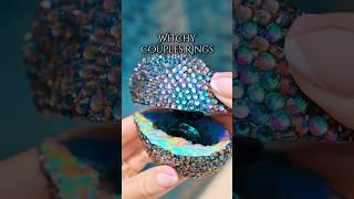 Which couples ring would you wear with your partner? ️#nontraditionalengagementring #geode