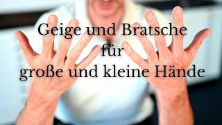 Geige und Bratsche für große und kleine Hände