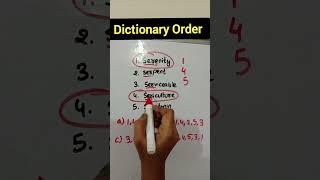 Dictionary Order Reasoning Tricks @smartbrain2616